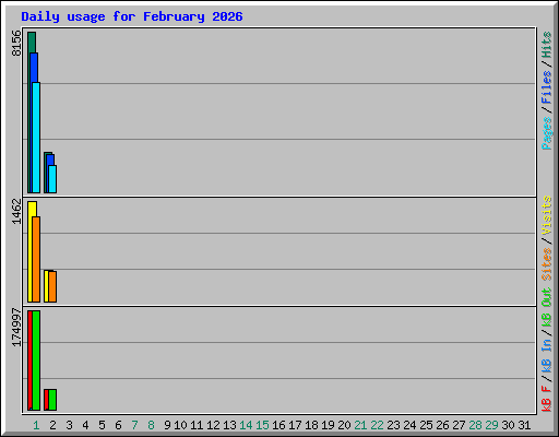 Daily usage for February 2026