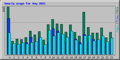 Hourly usage for May 2021