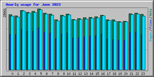 Hourly usage for June 2023