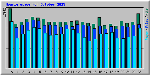 Hourly usage for October 2025