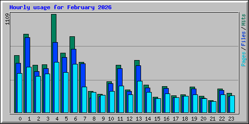 Hourly usage for February 2026