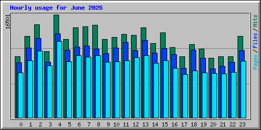 Hourly usage for June 2026